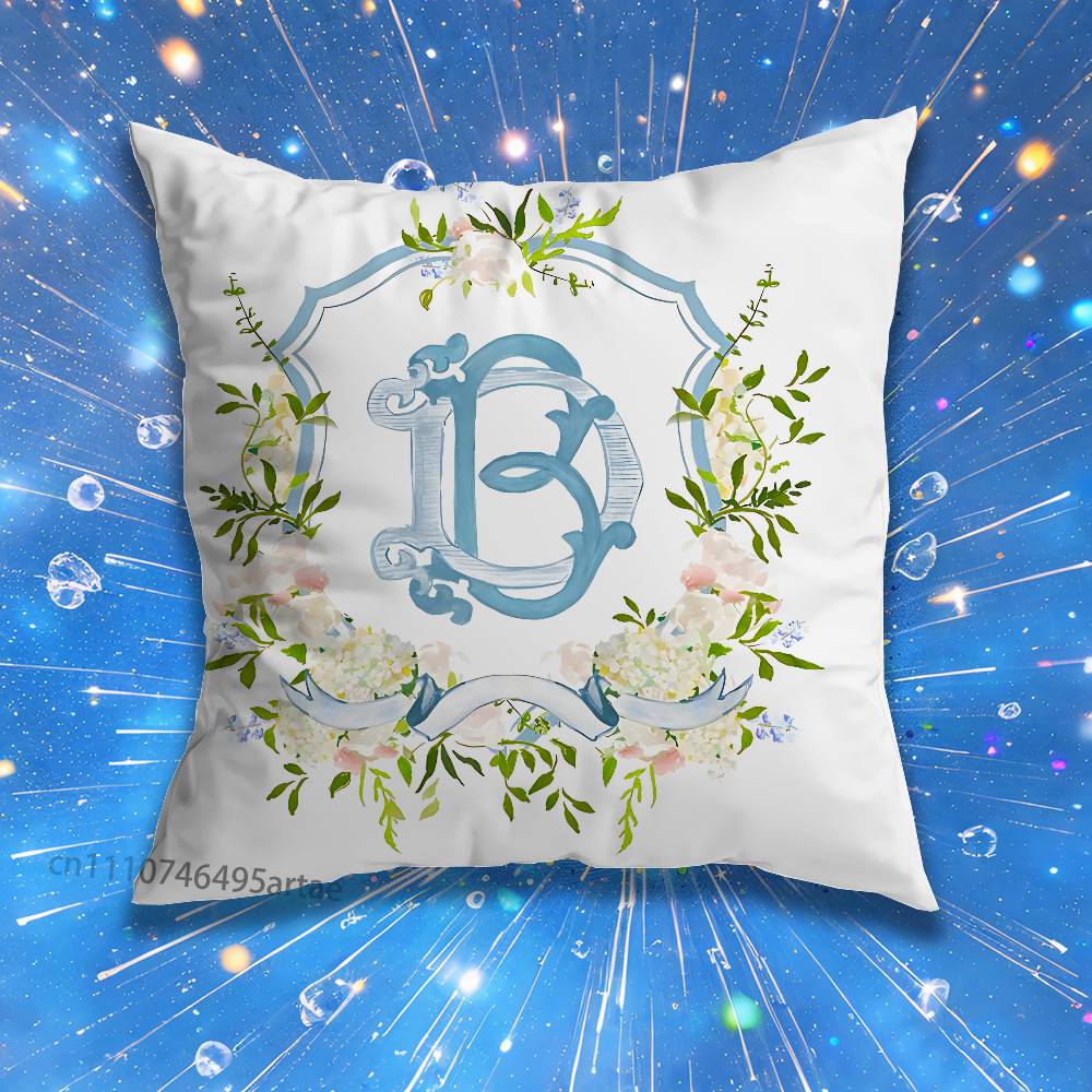 BBladee Crest Pillow Case For Home Bedroom Car Office Decoration Living Room Sofa Cushion Cover Suitable