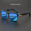Vintage Square Frame Fashion Glasses for Men & Women Lightweight Durable Plastic Eyewear for Driving, Classic Retro Style with Full-Rim Frame
