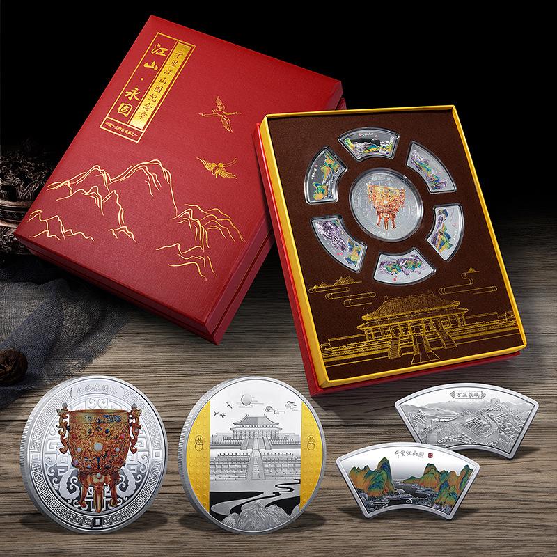 

Карта ландшафта на тысячу миль, набор памятных медалей, трехмерный рельеф, цветная памятная медаль, рождественский подарок, наполнители для чулка