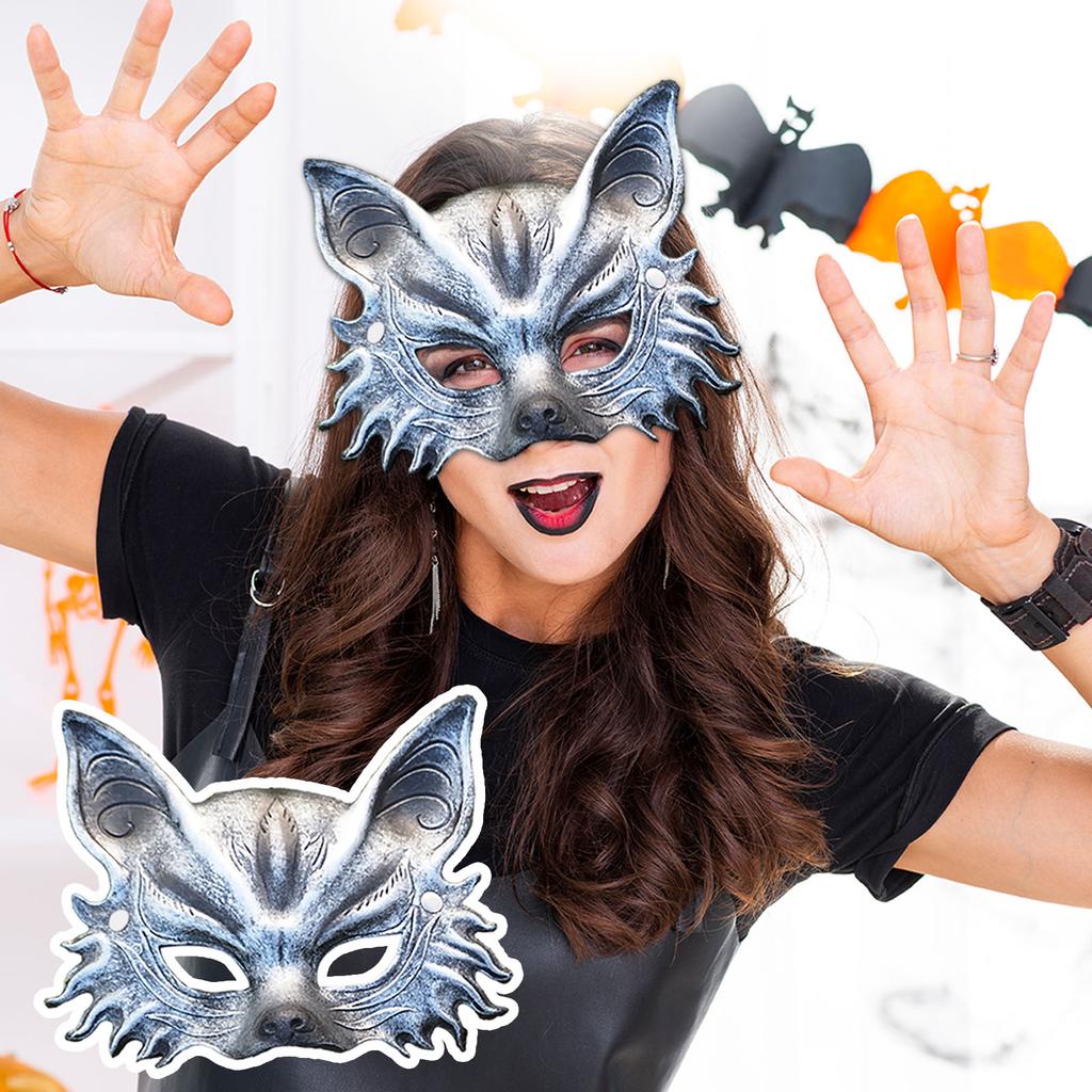 Werewolf Mask, Cosplay Anime Party Half Costume