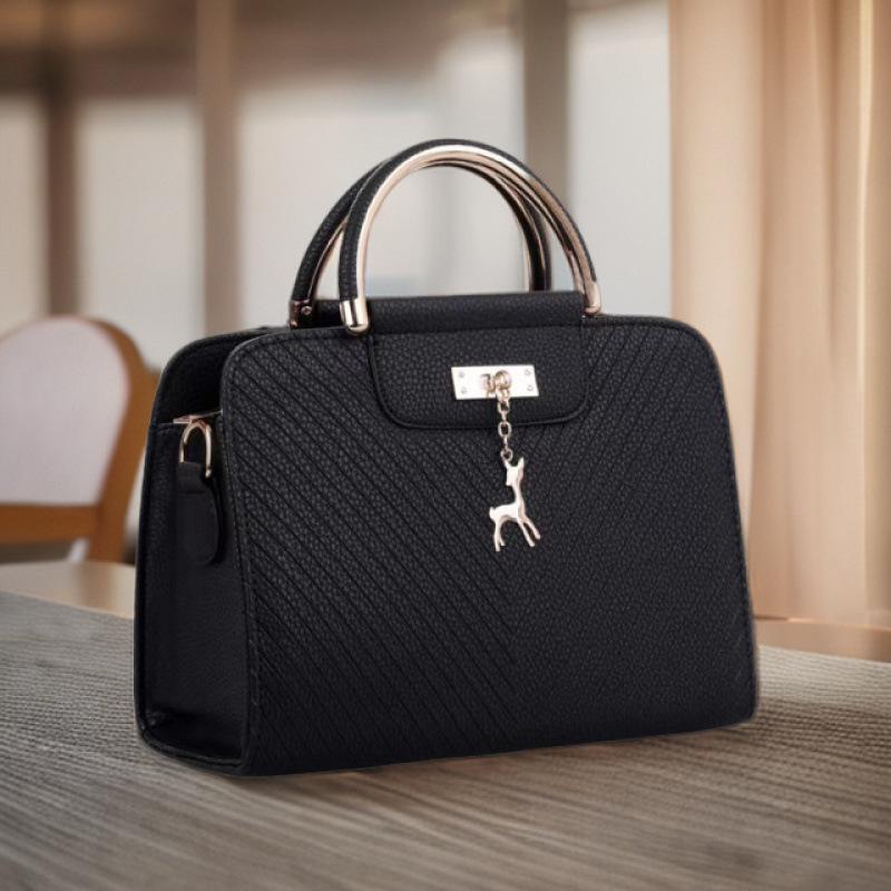 Taizhou Women's PU Small Square Crossbody Handbag - Solid Color Fashion Shoulder Bag