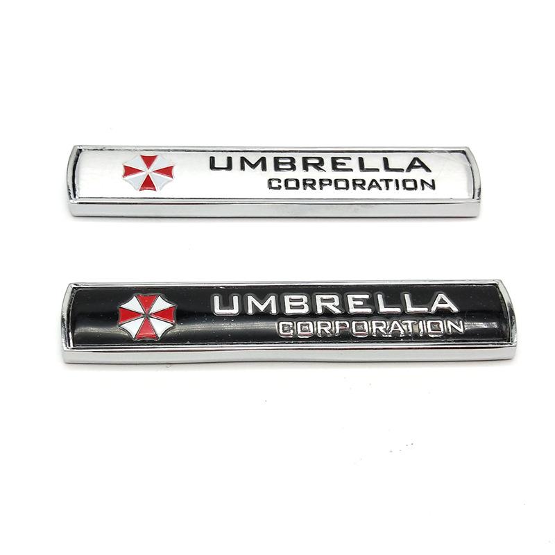 1 Pc Car Styling 3D Aluminum Alloy Umbrella Corporation Car Stickers Decals Emblem Decorations Badge Auto Accessories