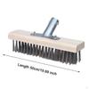 Deck Scrub Brush Head Stainless Steel Wire Rough Multi Purpose Push Broom Scrubber
