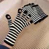 Winter Men Knitted Gloves Mobile Phone Touch Mitten Thicken Striped Striped