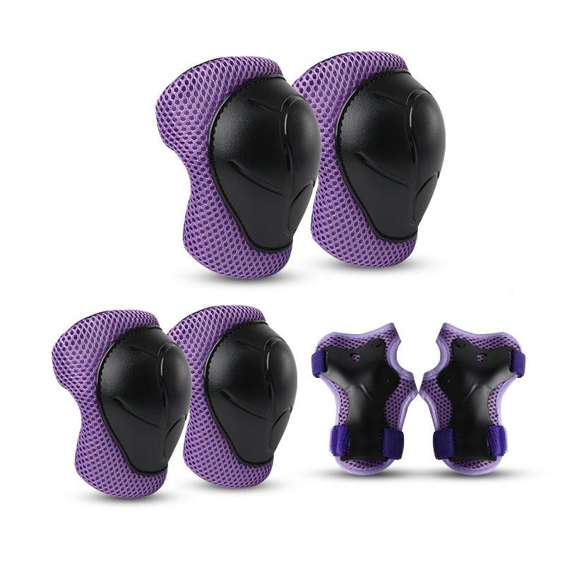 Kids Skateboarding Safety Gear Set With Helmet Knee Elbow Wrist Guards Roller Skating Scooter Cycling Outdoor Sports