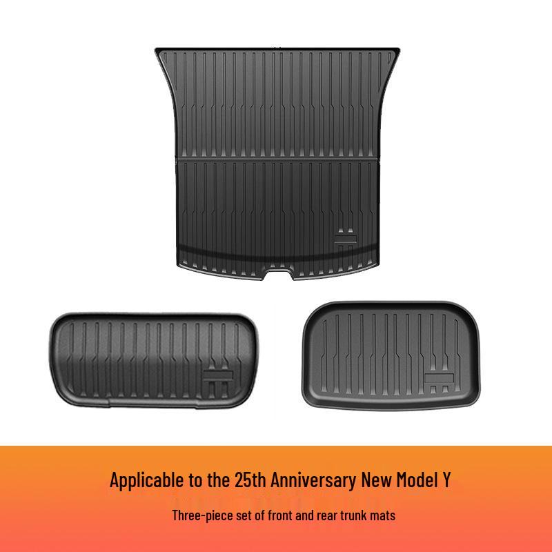 Tesla Model Y 2025 Refresh TPE Floor & Trunk Mats with Backrest Pad