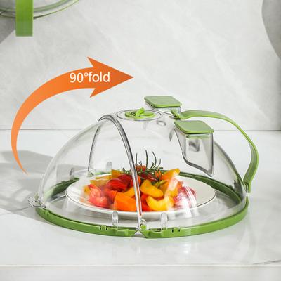 Mikrowellen-Lebensmittelabdeckung mit Wasserdampf-Spritzschutz, integriertem Griff, transparenter Spritzschutz, Mikrowellendeckel zur Lebensmittelaufbewahrung, zum Erhitzen, Küchenzubehör