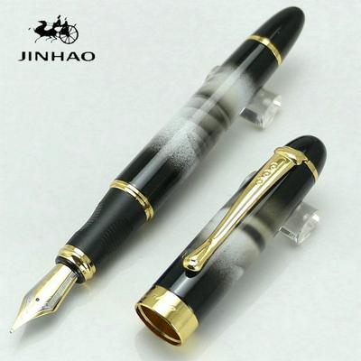 JINHAO X450 Fountain Pen 18KGP 0.5mm Broad Nib Without Pencil Box School Office Stationery 22 Colors Luxury Writing Pens