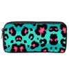 Pink Polyester Polyester Leopard Print Single Layered 3D Cartoon Pencil Case Pouch 9in for Boys/Girls Children School Supplies