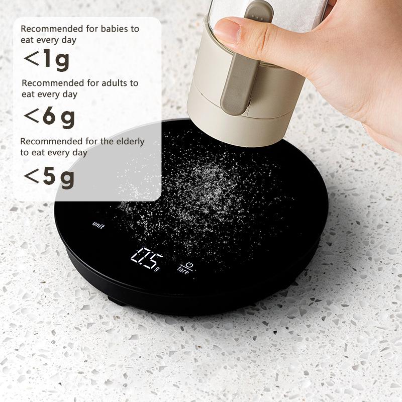 0.5 Grams Push-Type Glass Salt Dispenser Sugar Bottle Spice Pepper Shaker Can Jar Pushtype Seasoning Container Kitchen Gadgets