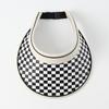 Checkered Sun Cap (White) Sun Shade Summer Hat