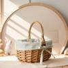 Wicker Picnic Basket with Handle Storage Basket Picnic Hamper for Storage and Decoration