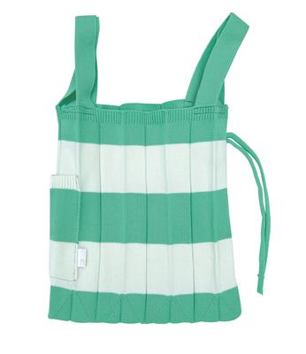 Knit Folding Pleated Mini Bag EU Lou Shopper Mini Souffle X [Routet] (Mint White)