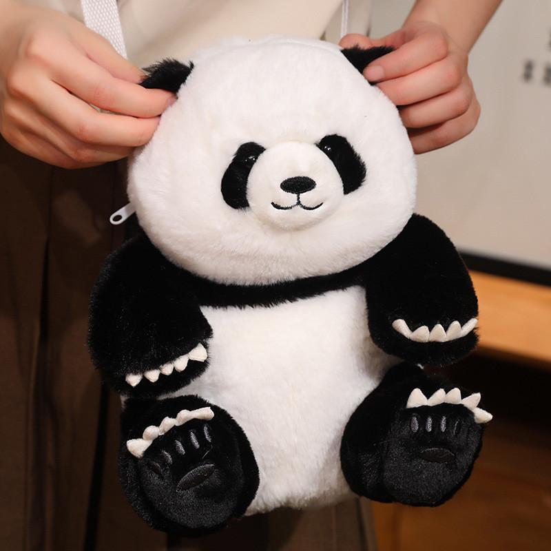 Adorable Plush Cartoon Panda Backpack For Kids Perfect For School And Play