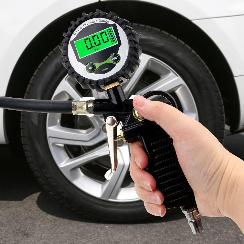 Portable LCD Manometer Pressure Gauge 0-250PSI Air Pressure Gauge  Car