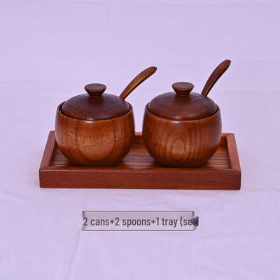 ZISIZ Holz-Gewürzgläser Set