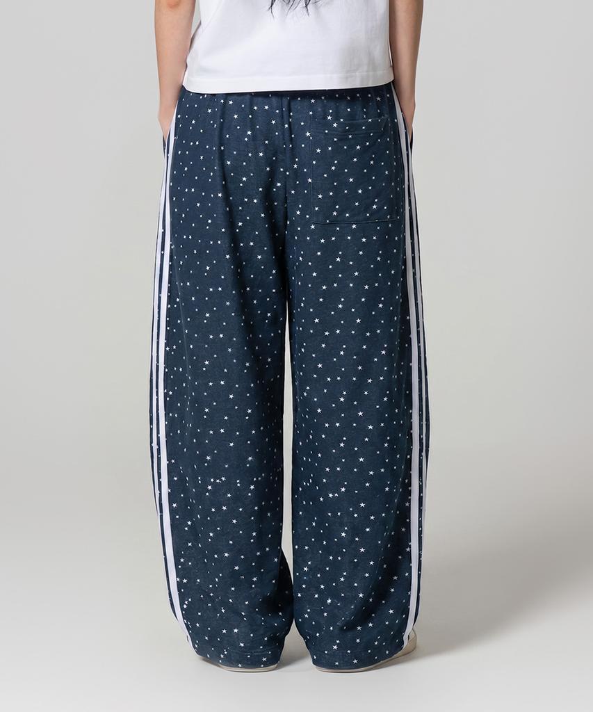 Geuleigaijeukeulleob Star Deco Cotton Track Pants Blue