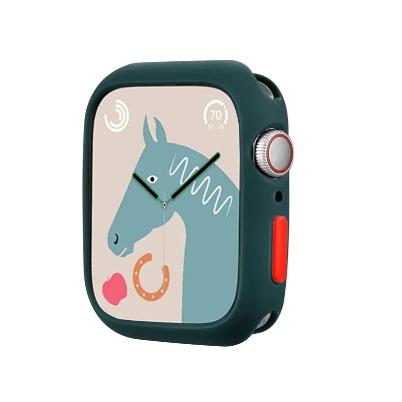 NEW Candy Soft Case for Apple Watch Cover 9 8 7 6 Se 5 4 3 45 42mm 38mm Protection Iwatch Serier 44mm 40mm 41mm Silicone Bumper