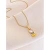 Necklace Women's Summer Aurora Miniature Zirconium New Titanium Steel Necklace Fashion Accessory High-end Lockbone Chain