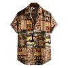 Men's Retro 90s Printed Shirts Hawaiian Short Sleeved Button Up Shirt Tropical Vacation Beach Shirt Men's Casual Loose Tops