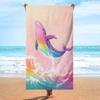 Starry Sky Magical Cosmic Whale Beach Towel Galaxy Space Themed Quick Dry Absorbent Sand-Free Towel for Beach Pool Swim Travel