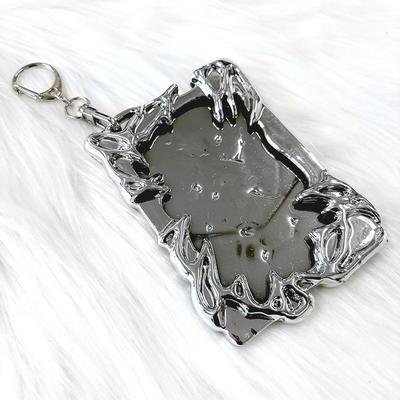 Metallic 3D Trading Card Case, Korean Keychain, Collectible Book, Trading Card Holder, Korean Goods, Silver, Y2k Y3k, Oshikatsu Goods [Product]