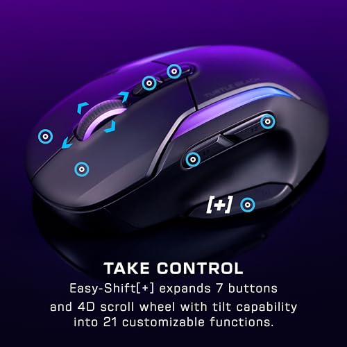 Turtle Beach Kone II Air Wireless Gaming Mouse 26K DPI 2.4G Bluetooth Multi-Button MMO RTS Macro Clutch Ergonomic Black