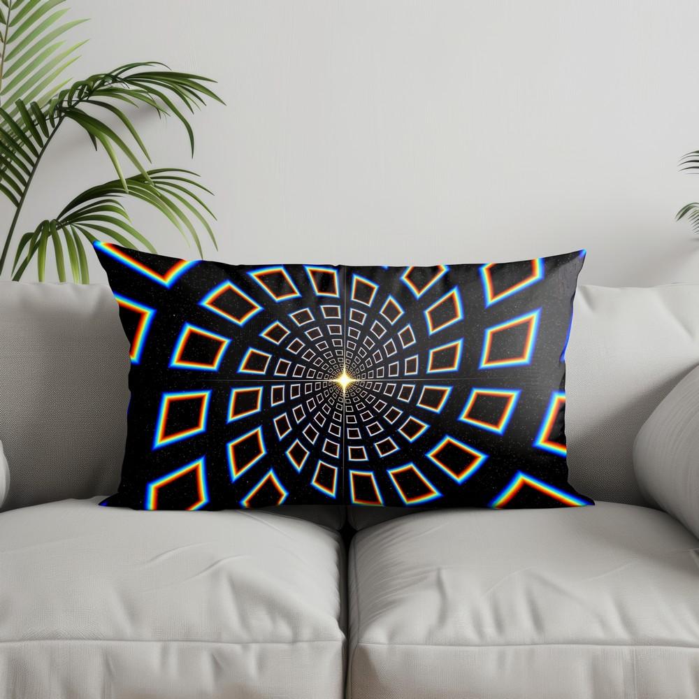 Home Decor Colorful Abstract Pattern Cushion Suitable For Sofa Bedroom Car Pillow Cover Cushion Rectangular Back Cushion