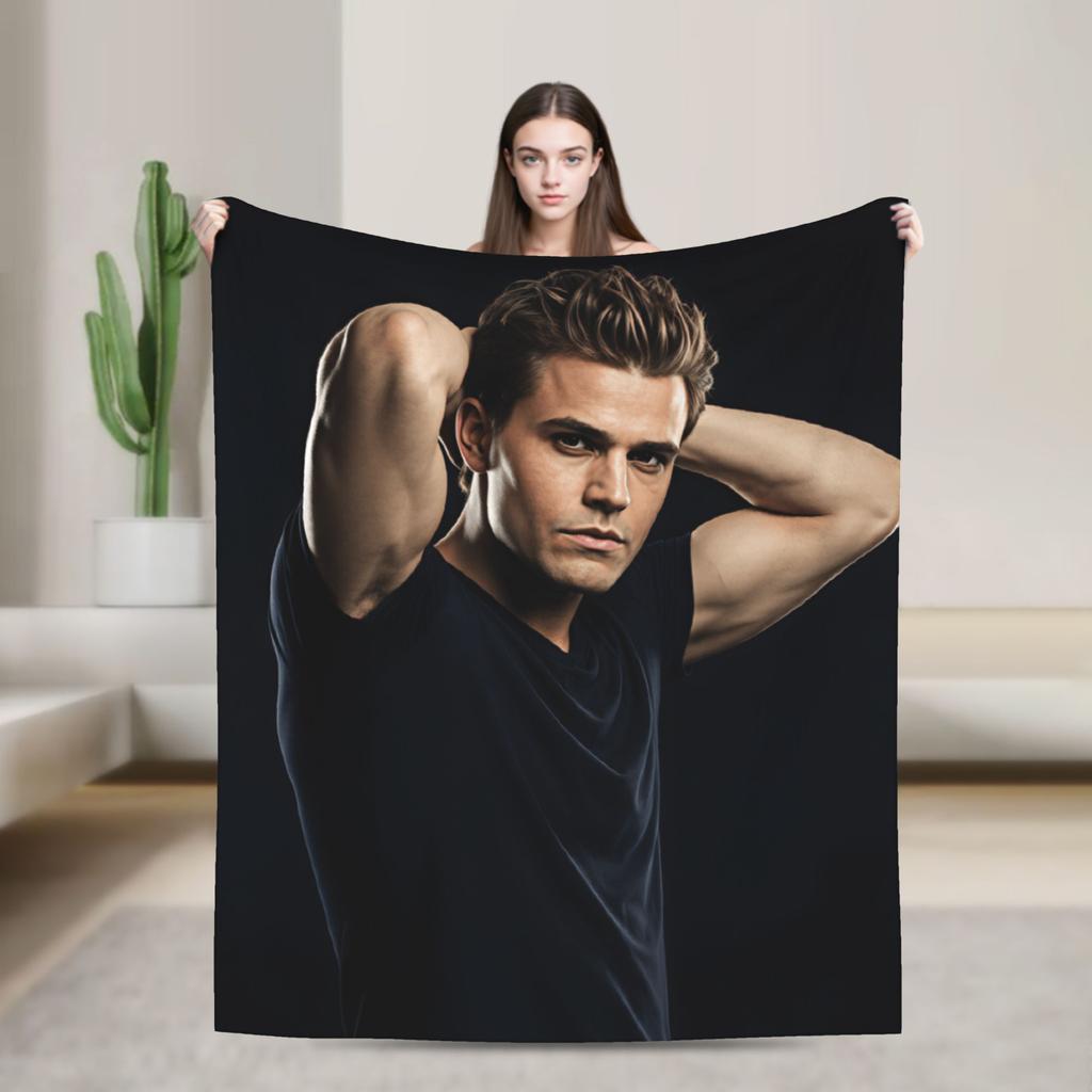 Soft Cozy Throw Blanket Travel Stefan Salvatore Blanket Flannel Bedspread For Outdoor Funny Sofa Bed Cover