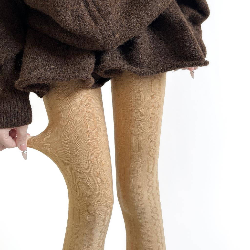 Women Tights Wool Cashmere Warm Thigh High Stockings Pantyhose Sexy Lingerie Hosiery Tight Pantyhose Leggings Autumn and Winter