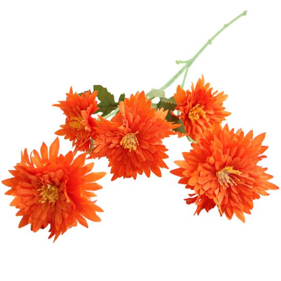 5 Heads Artificial Flower High Simulation Silk Material Realistic Texture Lifelike Bellis Perennis