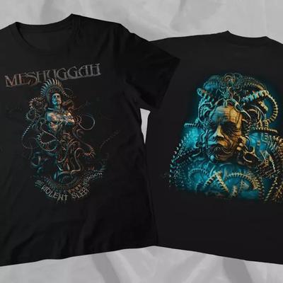 Meshuggah The Violent Sleep of Reason Vintage Rare Black Double Sided T-Shirt High-end Luxury Is for Both Men and Women Top Y2k