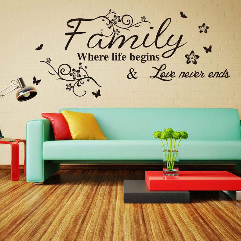 Premium Vinyl Home Room Decor Art Quote Wall Decal Stickers Bedroom Removable Mural