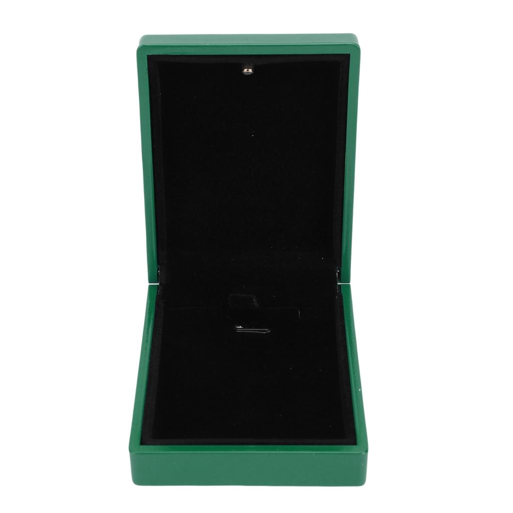 LED Light Up Pendant Box with Built In Battery Glossy Finish Necklace Jewelry Storage Case for Proposals Engagements