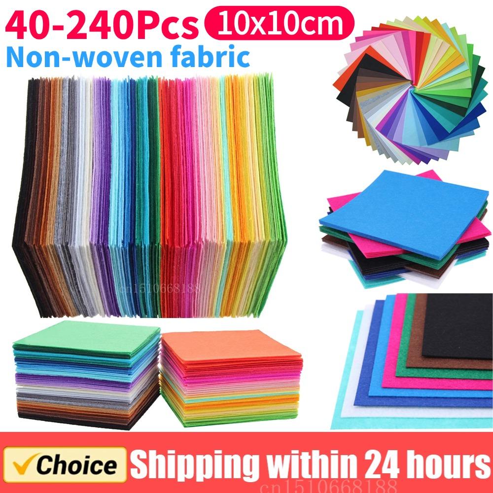 40-240Pcs Non-Woven Felt Fabric Polyester Cloth Felt Fabric Set Sewing Doll Handmade Craft Thick Felt Cloth DIY Patch Multicolor