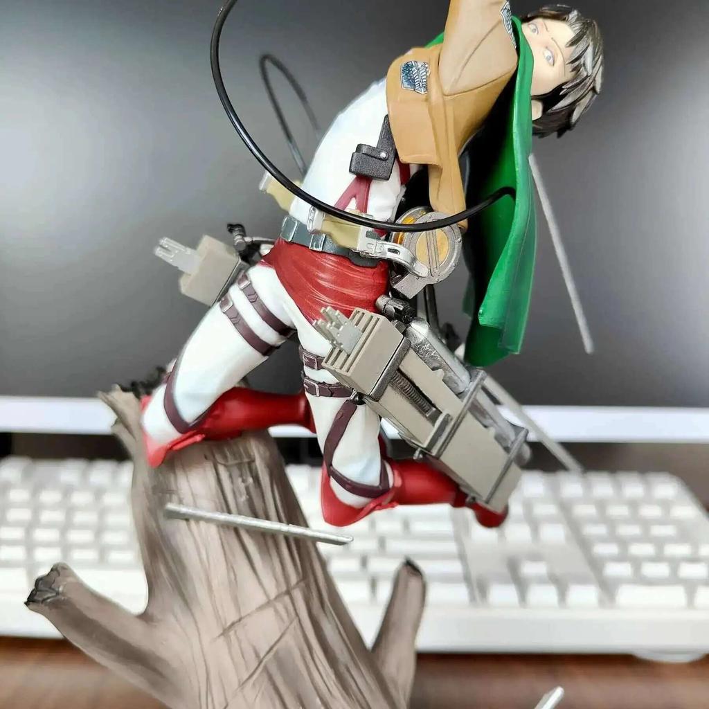 28cm Anime Attack On Titan Levi Renewal 1/8 Scale Action Figure Toys Collection Pvc Model Doll Gift