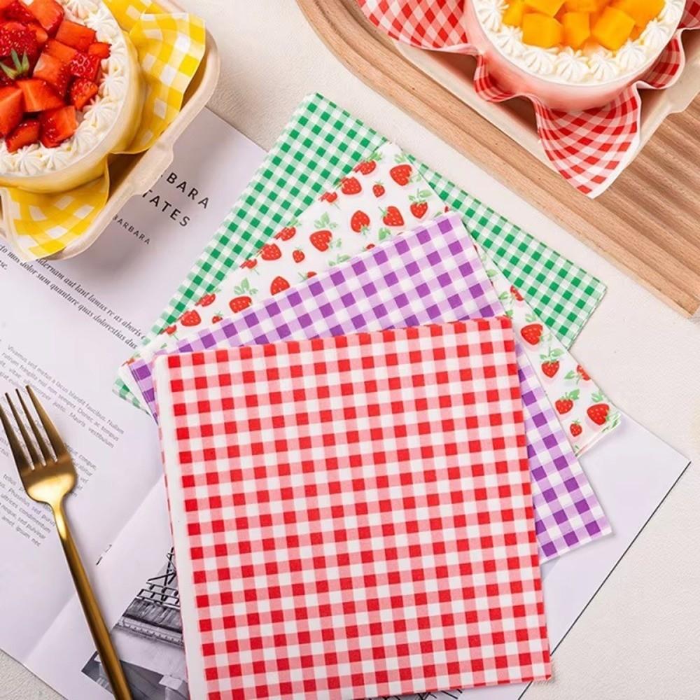 100 Stück Mehrfarbig Fettbeständiges Backpapier Vorgeschnittene Blätter Sandwichpapier Hinterhof-Grill