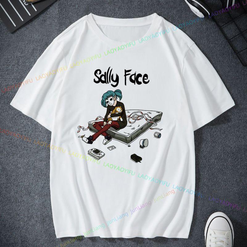 Mens  Womens Sally Face Magic Mask Gothic Retro TShirt Sally Face Classic Pattern TShirt