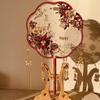 Handmade Bridal Xiuhe Wedding Fan - Red Champagne Gift