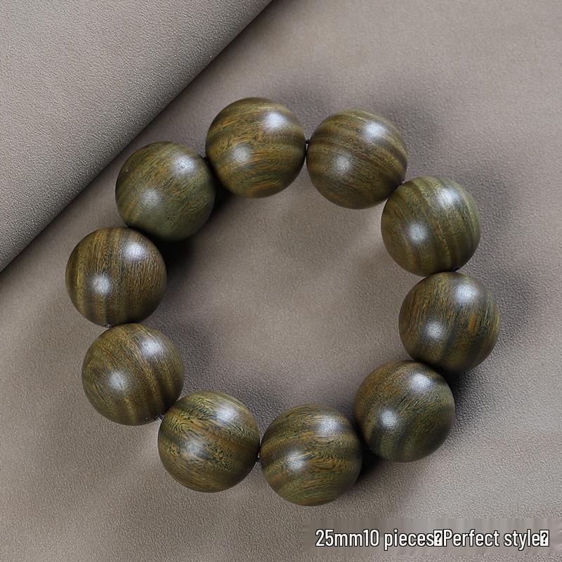 Argentina Green Sandalwood Men's and Women's Bracelet - 108 Beads, Prayer Beads of Yu Sandalwood & Rosewood.