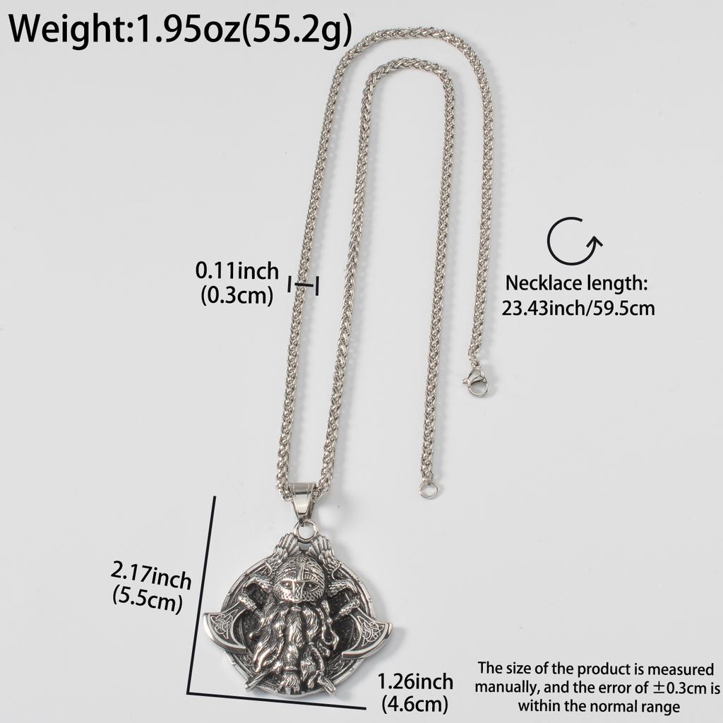 Mjolnir Pendant Necklace Stainless Steel Viking Thor Hammer Norse Mythology Gothic Jewelry Black Gift