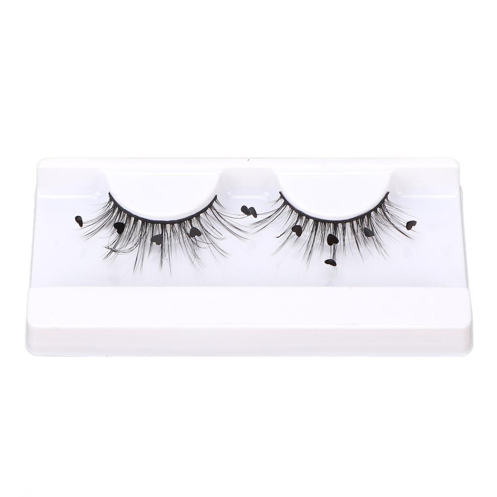 7D False Eyelashes Fluffy Wispy Love Shape Sequin Flutter Fake Eyelashes for Christmas A13