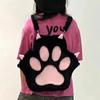 Cute Cat Claw Backpack Plush Crossbody Versatile Japanese Girl Kawaii Bag Soft Fluffy Schoolbag Cartoon Backpack for Women Girls