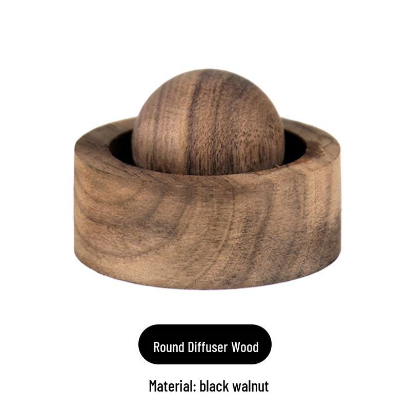 Black Walnut Planet Diffuser: Wooden Aromatherapy Ornament for Car and Home