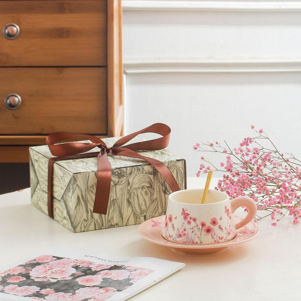 Coffee Cup Saucer, High-End Exquisite Couple Pair Of Cups, Wedding And Newlywed Gift Set