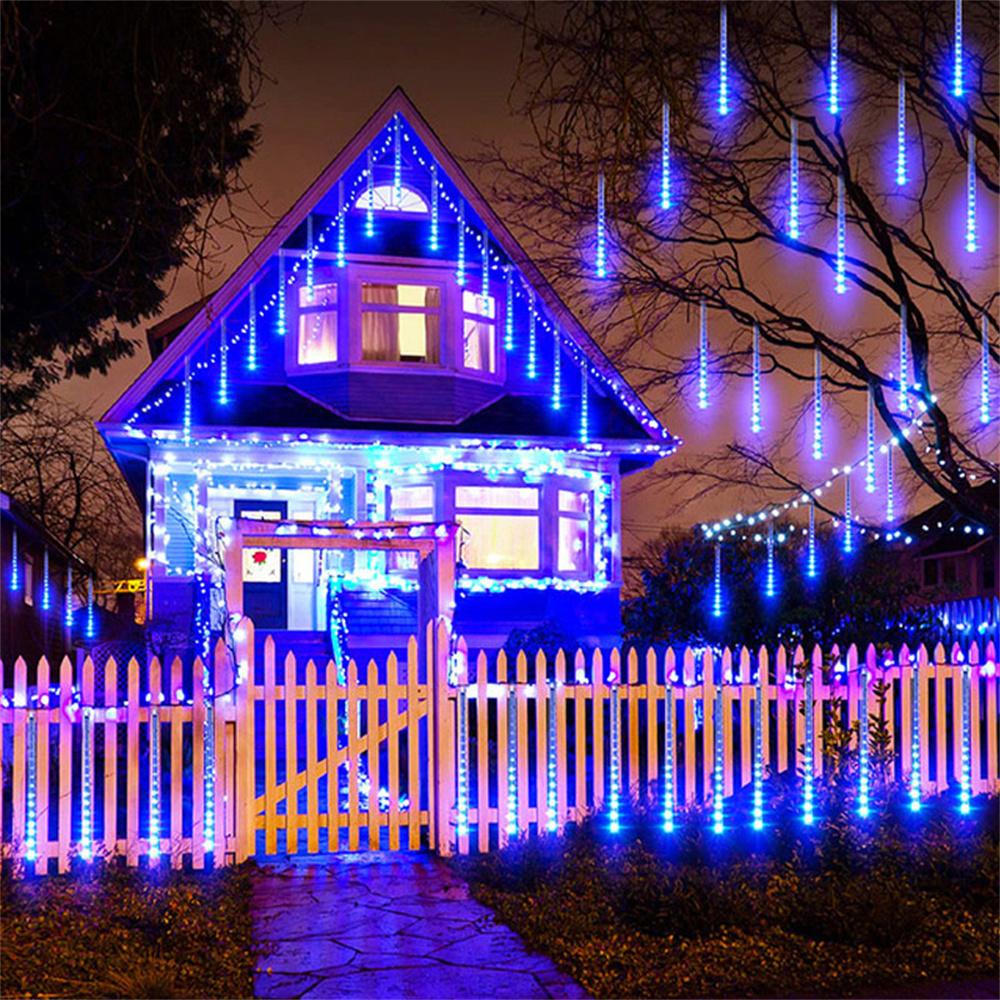 USB Plug Led Light Outdoor Meteor Shower Rain Lights 50/30cm Garden Decor Outdoor Street Garland New Year Christmas Decoration
