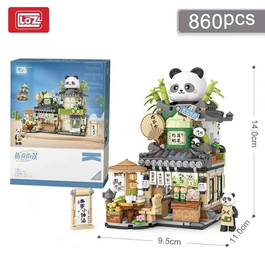 Loz Construction Blocks City View Scene Coffee Shop  Store Architectures Model Assembly Plaything Christmas Present For Kids Adult