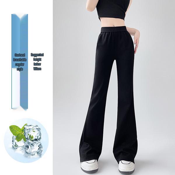 Women's Micro-Flare Ice Silk Bell Bottom Pants - 2026 Spring/Summer