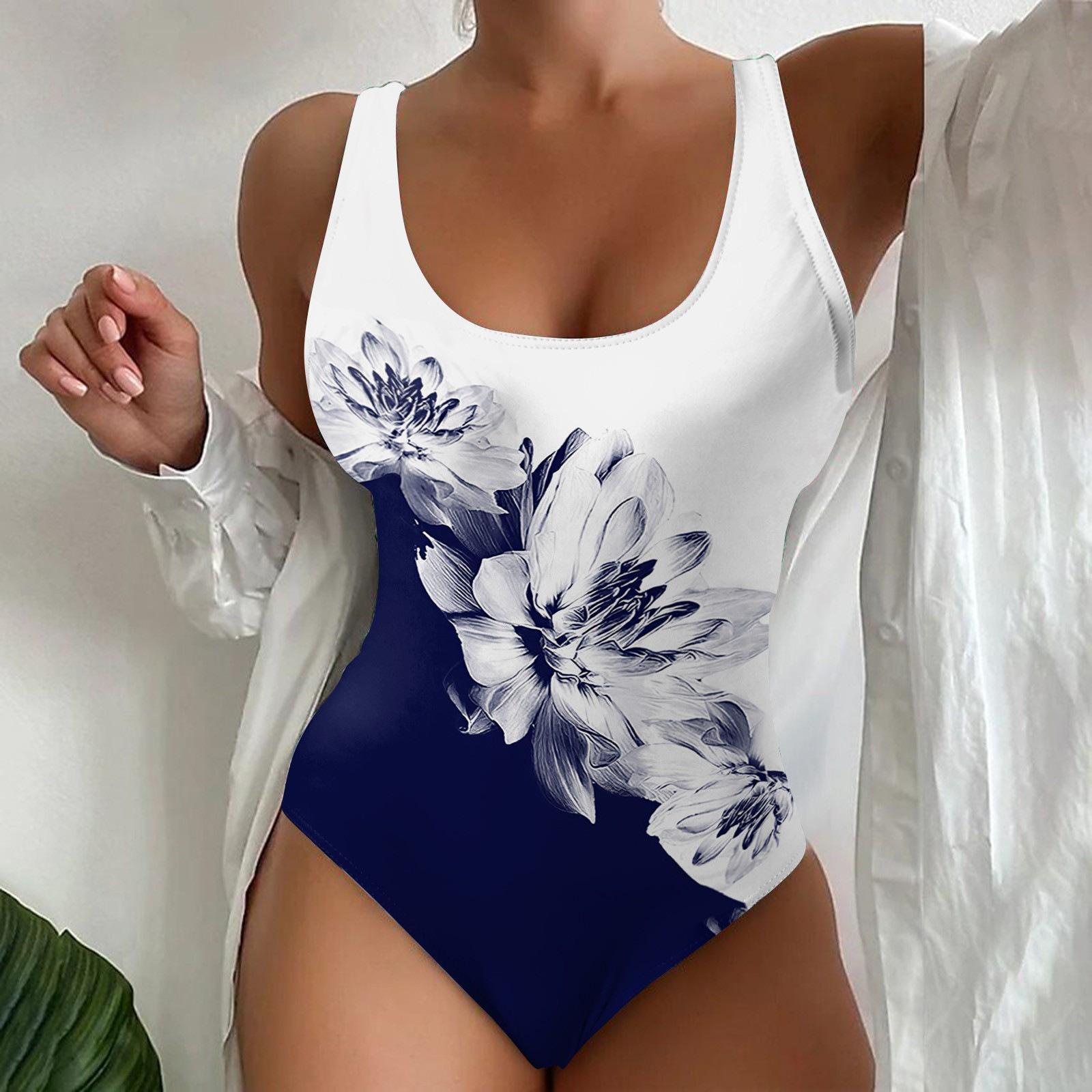 

Popular swimsuit for women s hot one-piece meat-covering and thin large-size hot spring swimsuit 4XL
