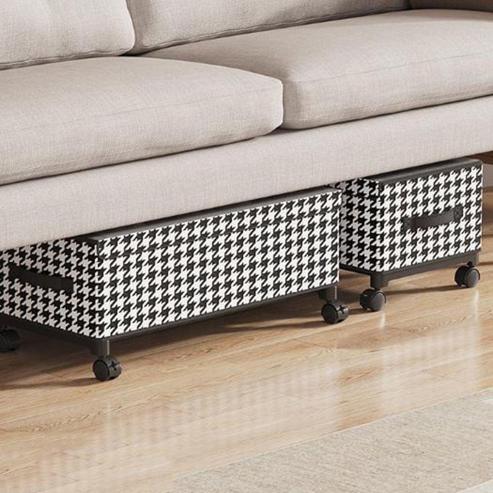 Non-woven Fabric Clothes Storage Box with Wheels Large Capacity Under Bed Storage Box  Dormitory